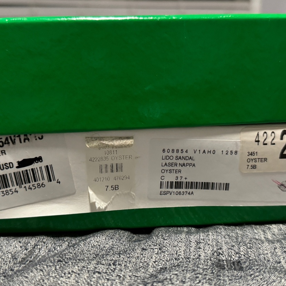 Bottega metallic sandals size 7.5 brand new never worn - Picture 13 of 14